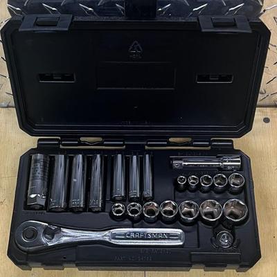Complete Craftsman 3/8 Inch Drive Socket Set With 1/4 Inch Adapter