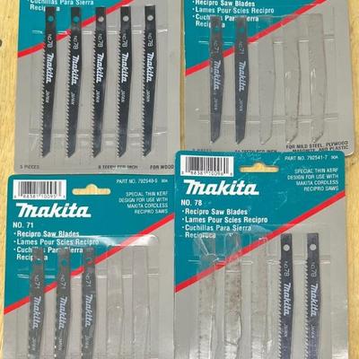 Makita No. 71 And 78 Reciprocating Saw Blades 