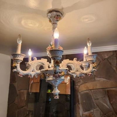 Capodimonte chandelier.