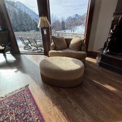 Cream Chair and ottoman $500