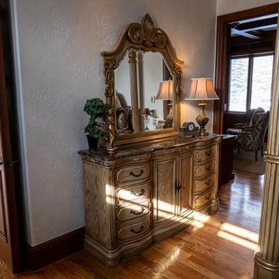 King Bedroom set Bed,  Dresser, 2 Bed Tables, $1500