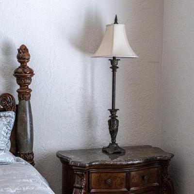 queen Bed mattress and 2 Bed table with marble $1600