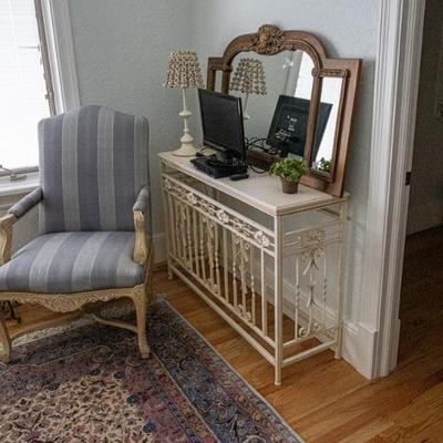 $100 off white table Mirror $40