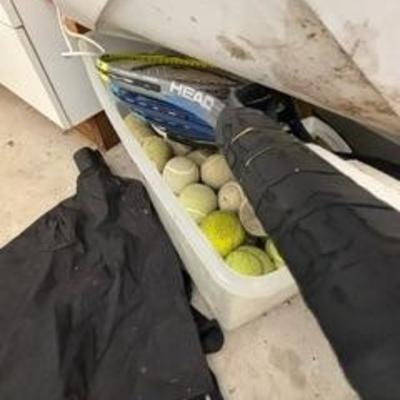 Tennis rackets  and at least 60 balls $40 and collector $40