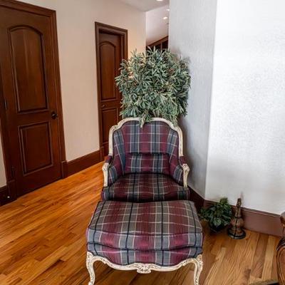 Down feather hair with ottoman $100