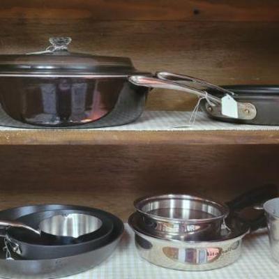 All Clad, VitaCraft, T-Fal