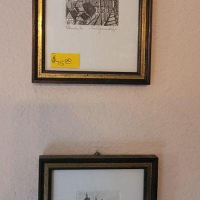 Ernst Geissendorfer original etchings