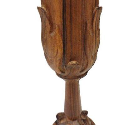 CARVED ROSE WOOD GOBLET