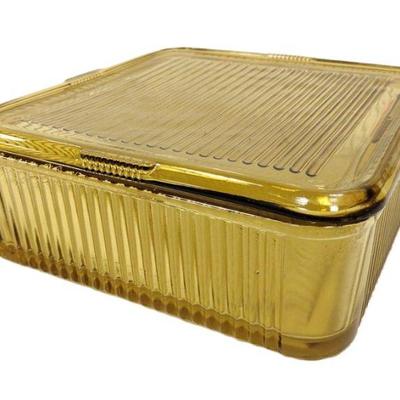 AMBER GLASS REFRIGERATOR BOX