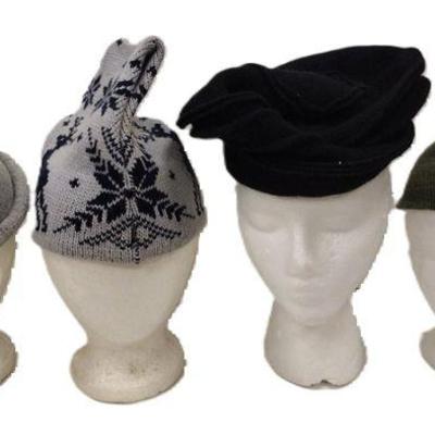 FOUR KNIT WINTER HATS
