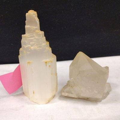 TWO QUARTZ CRYSTALS