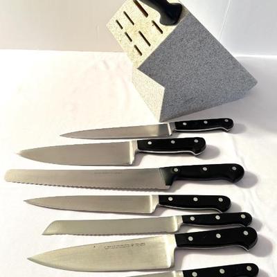 Set of Wüstof Kitchen Knives / Wüstof Cutlery Set with Knife Block 