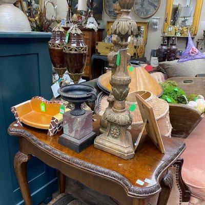 Antique gaming table flip top large