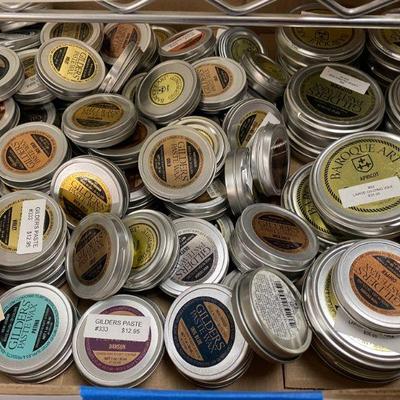 Assortment of waxes for refinishing by baroque and gilders