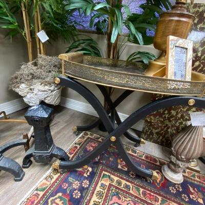 Beverage cart with gold gilding