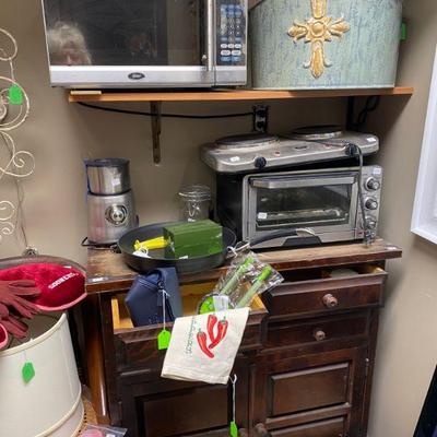 Microwave toaster oven, hot plate