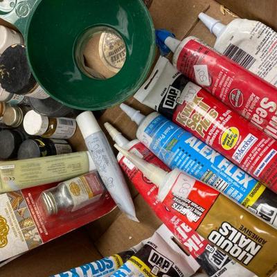 More supplies liquid nails, caulk, etc.