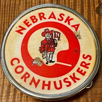 Vintage 1960s Nebraska Cornhuskers Belt Buckle 