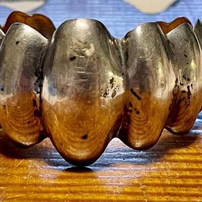 Sterling Silver Taxco Mexico Bangle Bracelet - Total Weight 30 Grams 