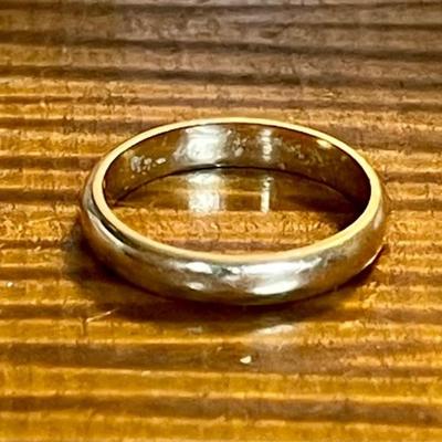 Antique 14K Plumb Gold Band Size 6.5 Total Weight 3.07 Grams 