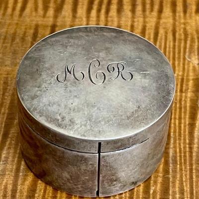 Vintage Sterling Silver Stamp Box With Assorted Stamps - Total Weight 56.49 Grams