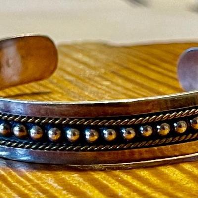 Taxco Mexico Sterling Silver Cuff Bracelet - Total Weight 19.51 Grams 