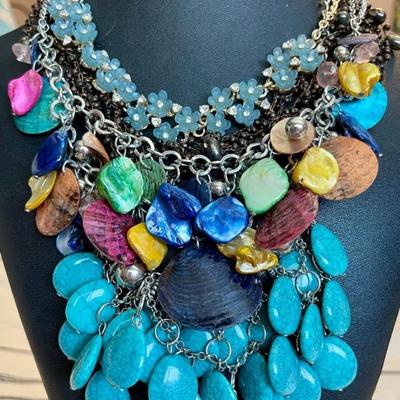 Assorted Statement Piece Necklaces - Assorted Plastic Beads - Glass Flowers & More 