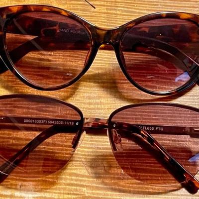 (2) Pairs Of Ladies Sunglasses - Tortoise Shell & Rose Gold Tone 