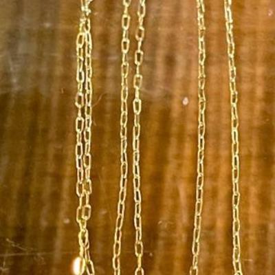 Delicate 14K Gold & Opal 16 Inch Necklace 
