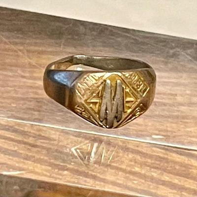 Antique 1922 10K Gold Class Ring (as Is) - Size 3 - Total Weight 3.87 Grams 