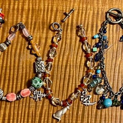 Assorted Boho Seed Bead - Ceramic & Glass Bead Bracelets & (1) Seed Bead Ring