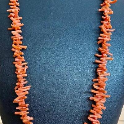 Vintage Branch Graduated Coral 26 Inch Necklace 
