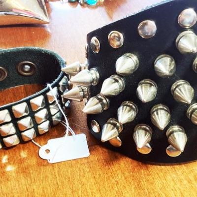 Leather Studded Cuffs
