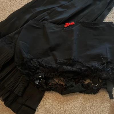 Tap Pants with Garters, Silk stockings, vintage Girdles