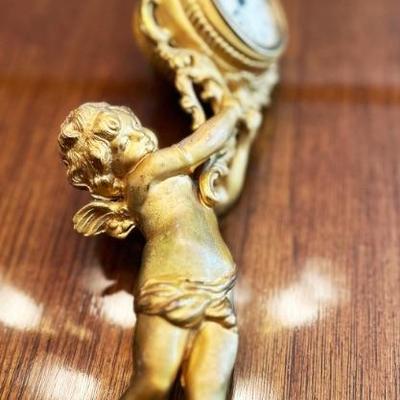 Gold Cherub Clock Piece