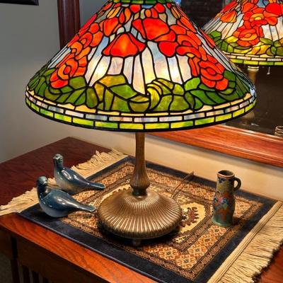 Stunning Tiffany Style lamps. 
