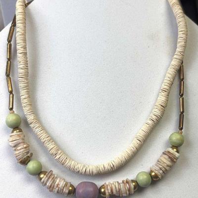 Paper shell necklace other strand