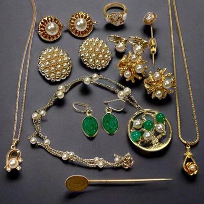 Trifari other faux gold jewelry pieces