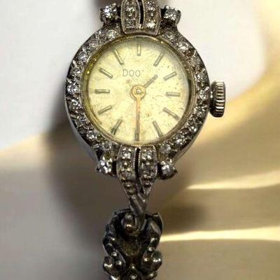 Hamilton biggs diamond 14k watch