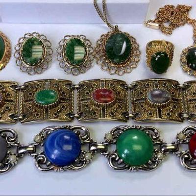 Stone faux stone jewelry pieces