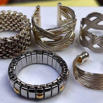 Rings sterling stainless & 18k & others