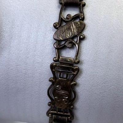 Jmf co sterling forget me not" link bracelet