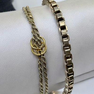 Two sterling bracelets