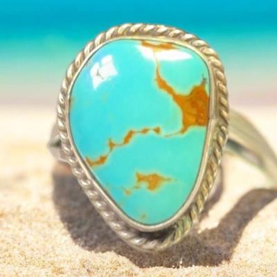 Turquoise silver ring