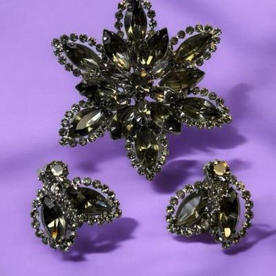Weiss earrings brooch