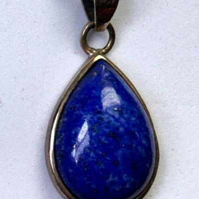 Lapis lazuli sterling pendant