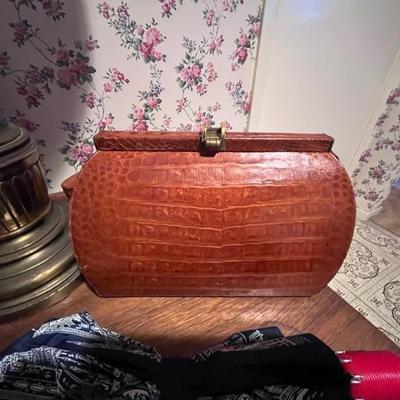 VINTAGE CROC HANDBAG
