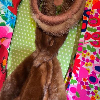 MINK HAT AND SCARF