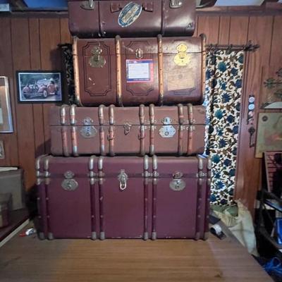 VINTAGE TRUNKS-WOOD TRIM