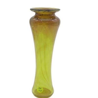TALL MCM BOHEMIAN BLOWN ART GLASS VASE